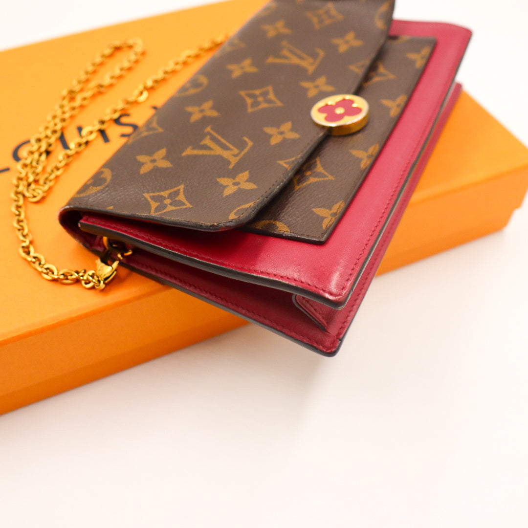Louis Vuitton Portefeuille Flore Wallet on Chain