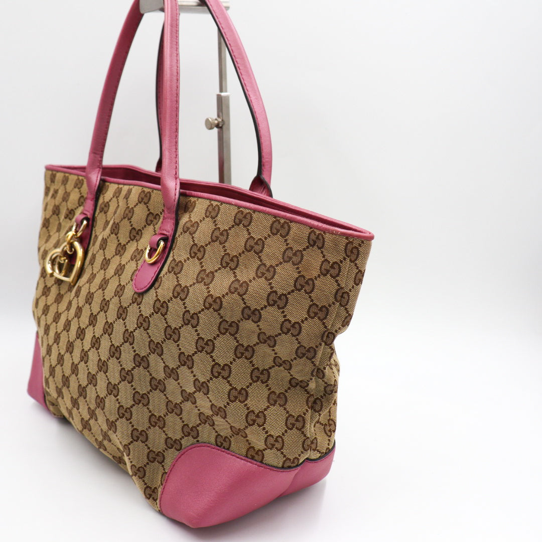 Gucci Heart Bit Tote Bag Monogramm