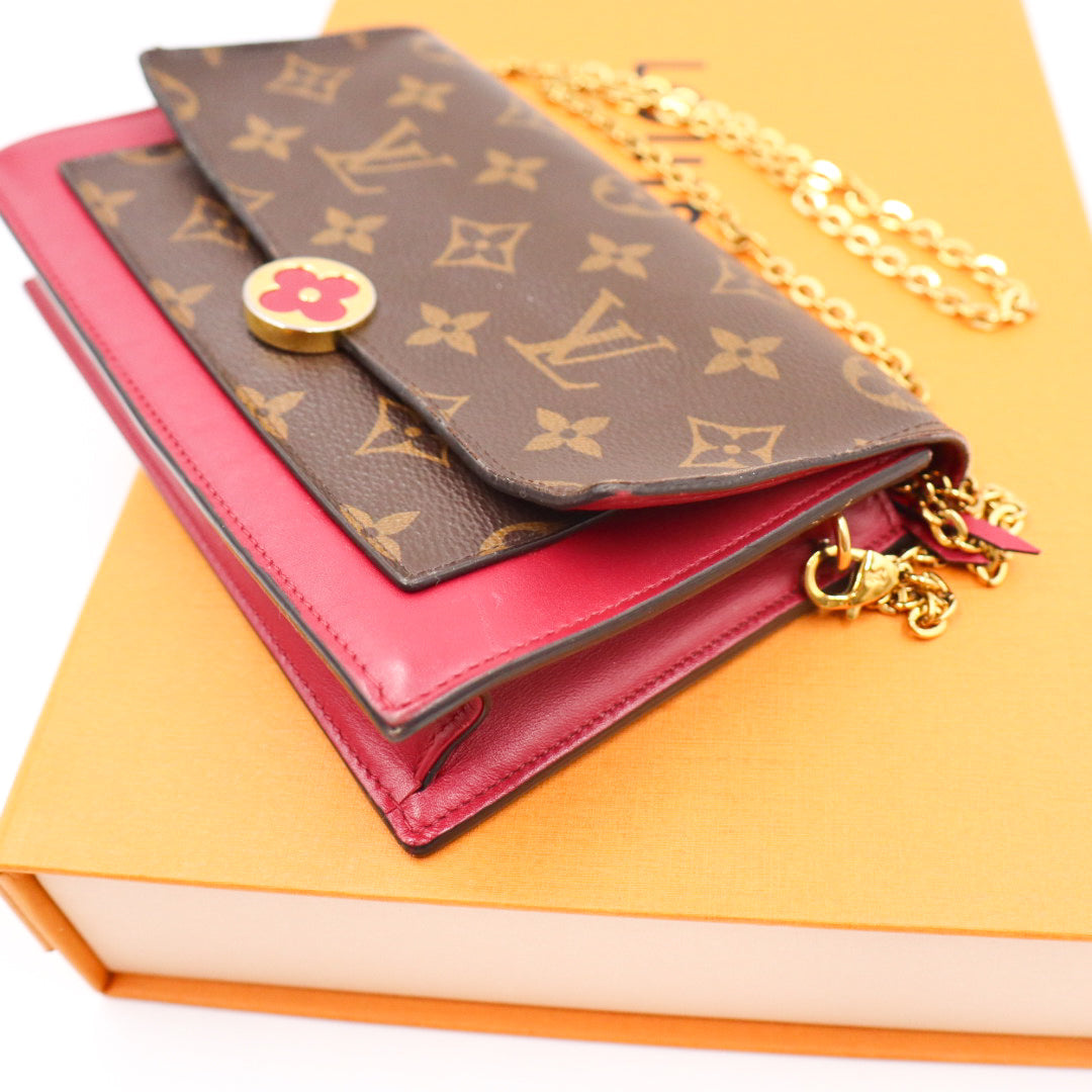 Louis Vuitton Portefeuille Flore Wallet on Chain