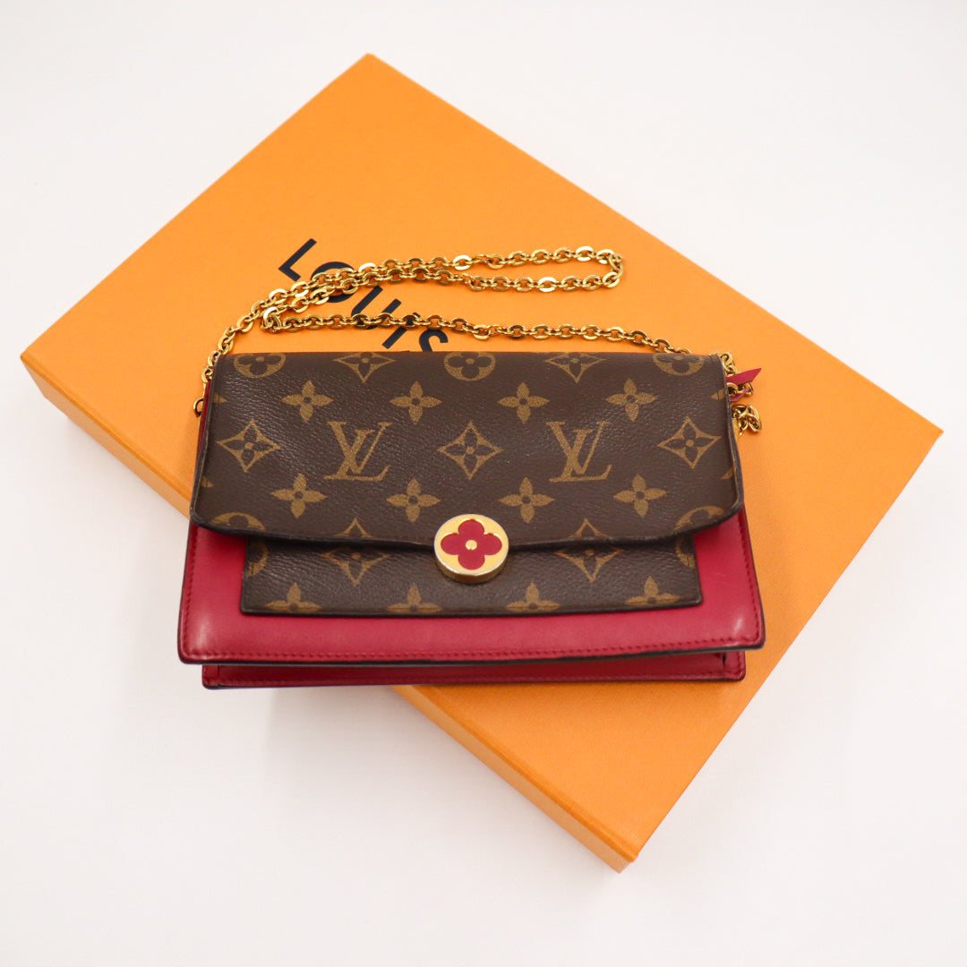 Louis Vuitton Portefeuille Flore Wallet on Chain
