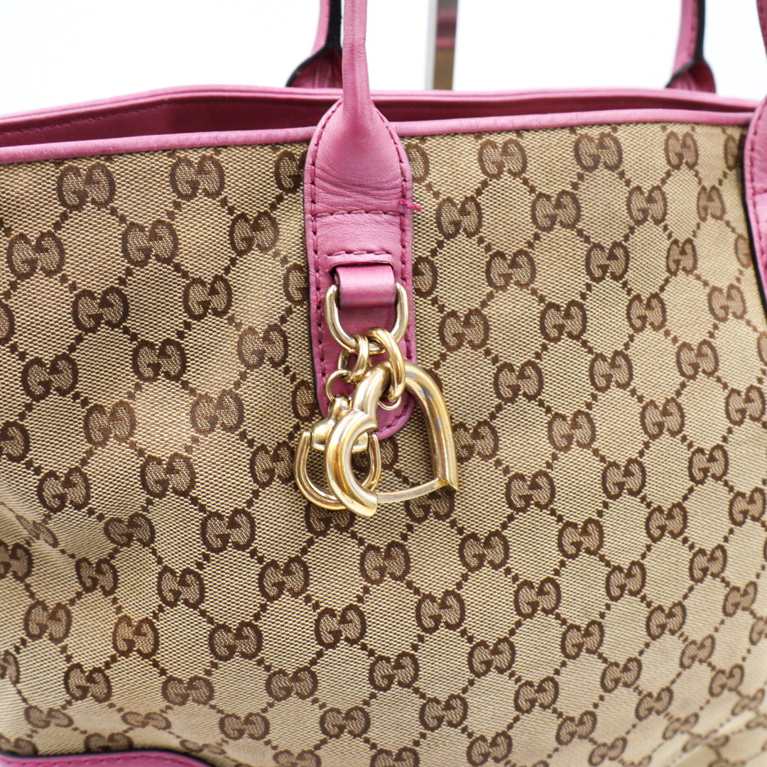 Gucci Heart Bit Tote Bag Monogramm