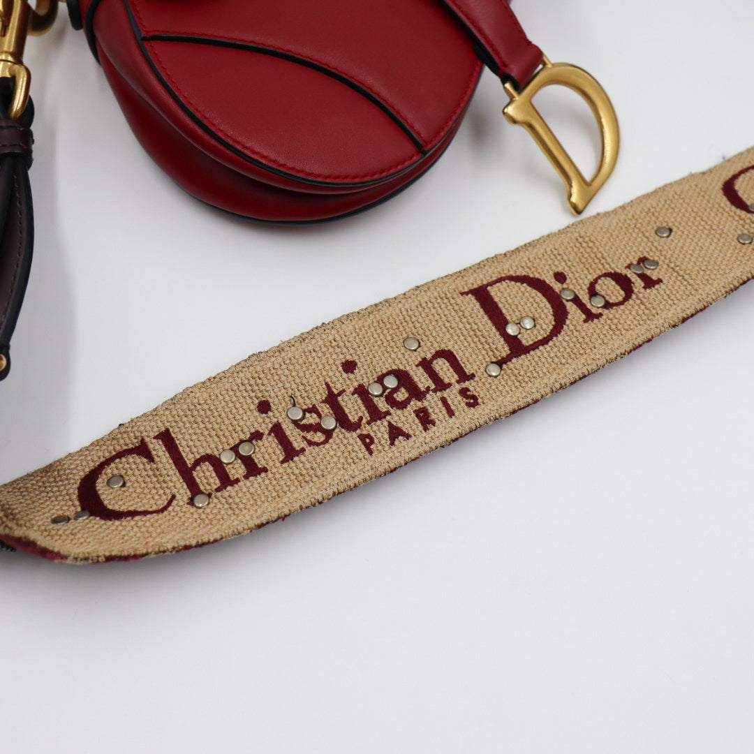 Christian Dior Saddle Bag Rot Small