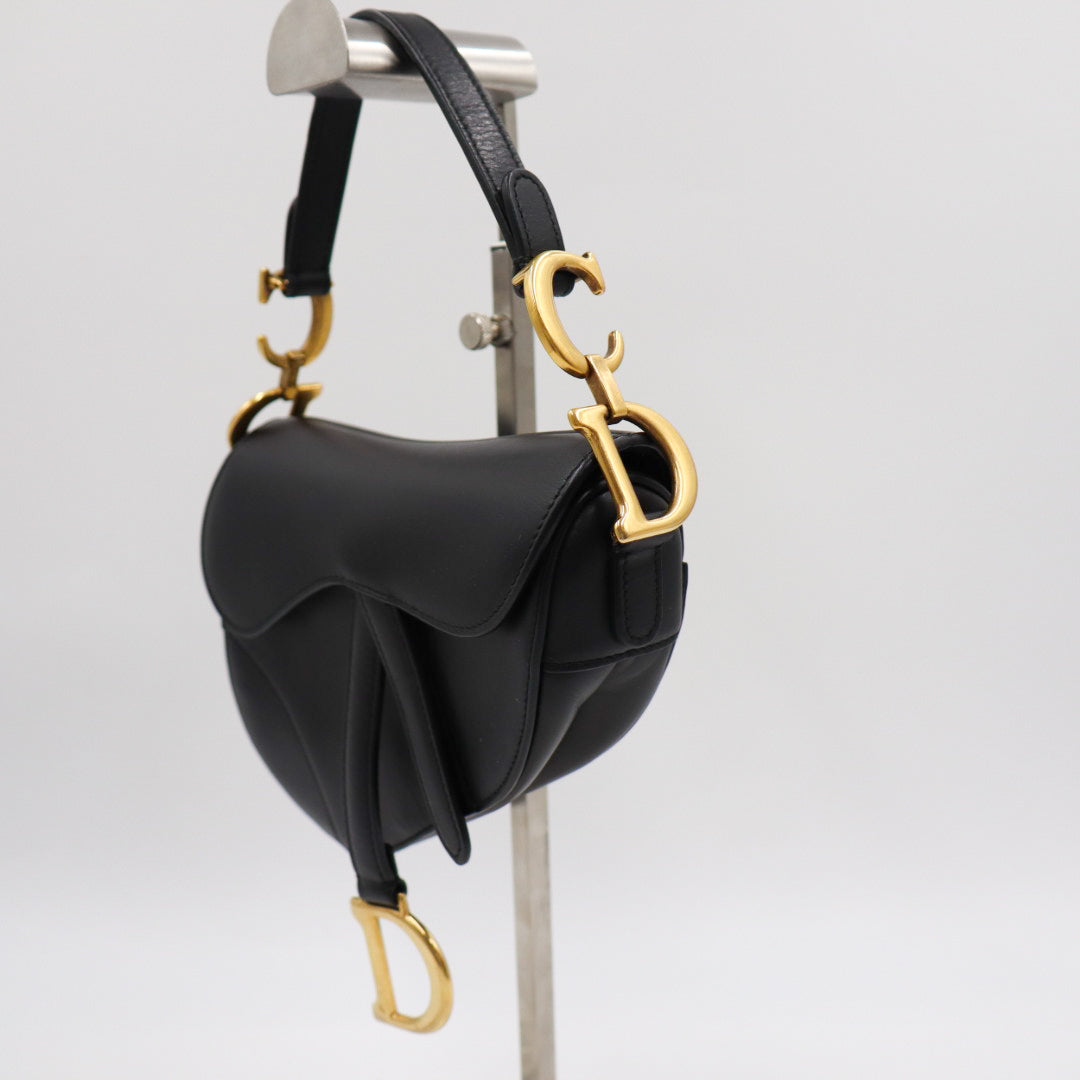 Christian Dior Saddle Bag Schwarz Small