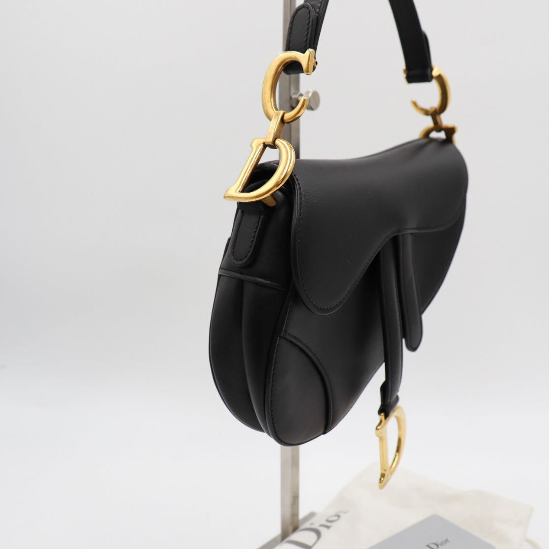 Christian Dior Saddle Bag Schwarz Small