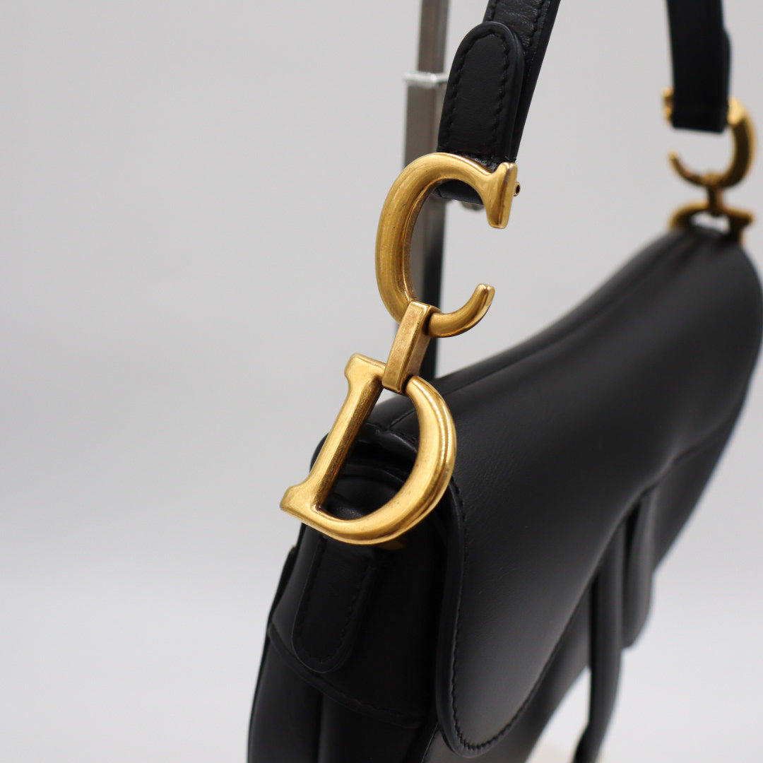 Christian Dior Saddle Bag Schwarz Small