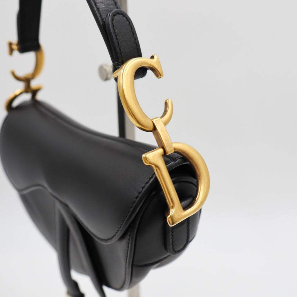 Christian Dior Saddle Bag Schwarz Small