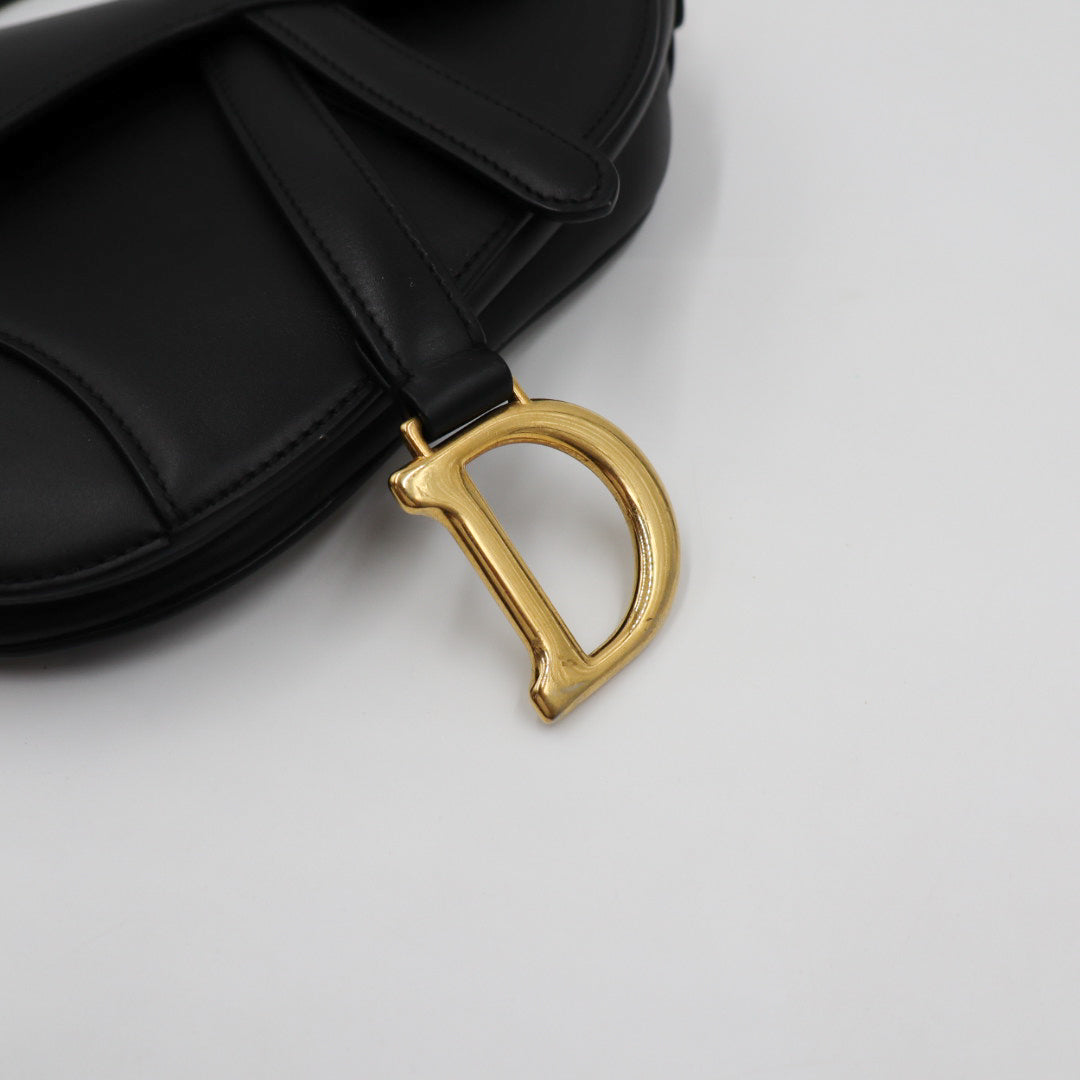 Christian Dior Saddle Bag Schwarz Small