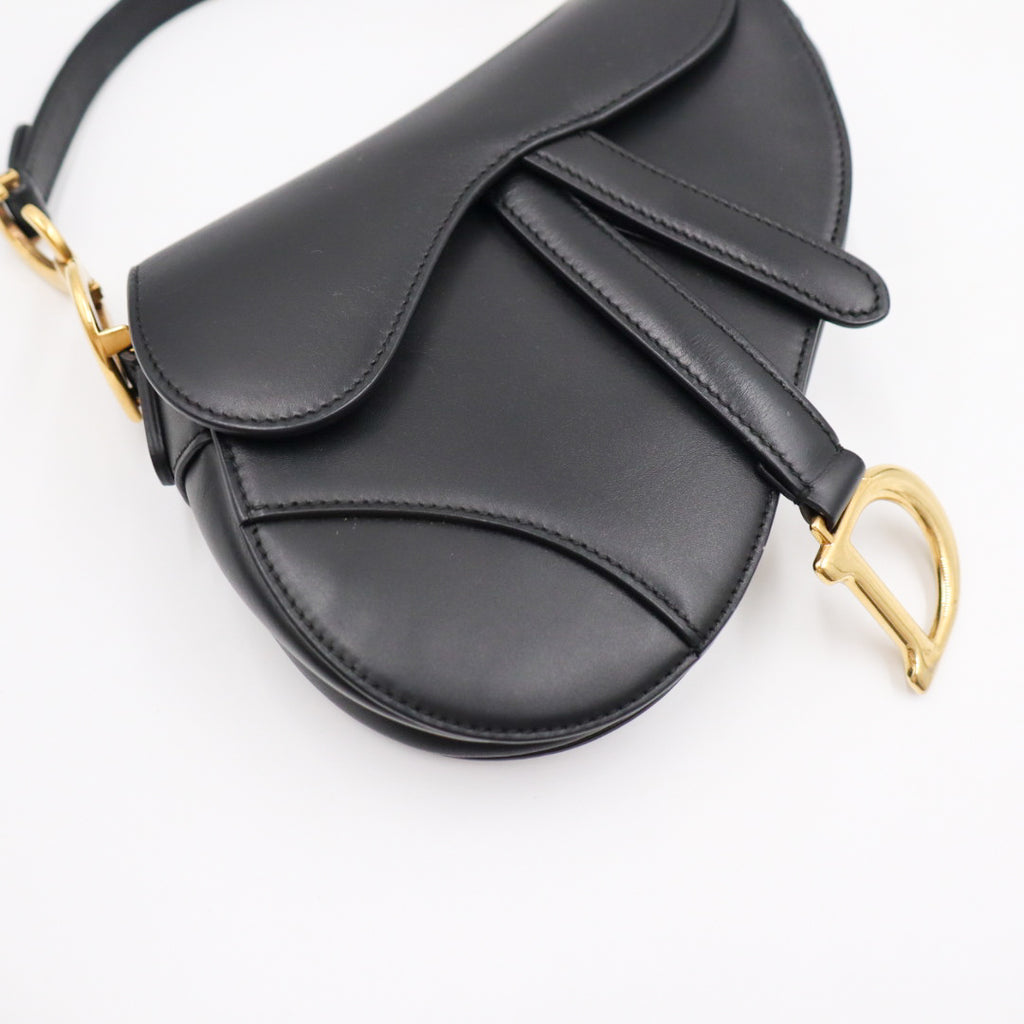 Christian Dior Saddle Bag Schwarz Small