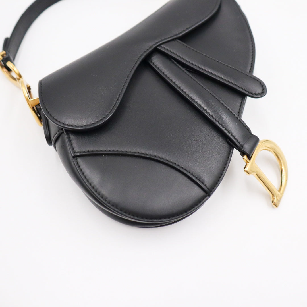 Christian Dior Saddle Bag Schwarz Small