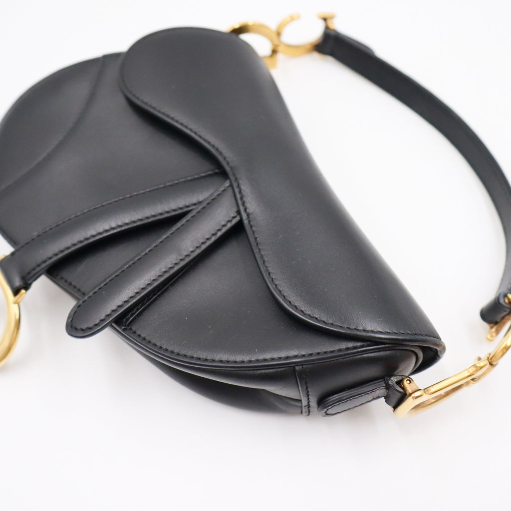 Christian Dior Saddle Bag Schwarz Small