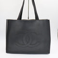Chanel Rubber Shopper Tote Schwarz