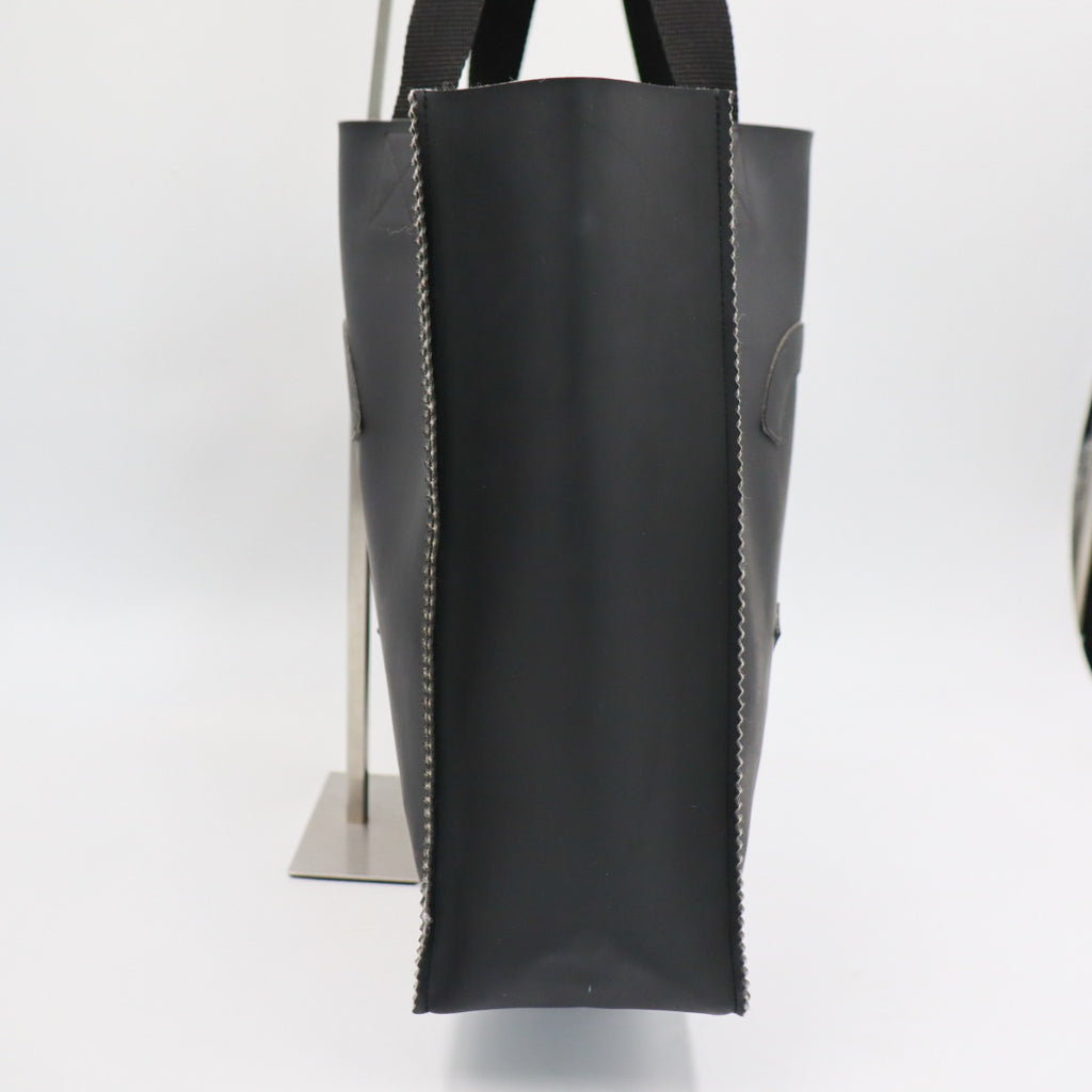 Chanel Rubber Shopper Tote Schwarz