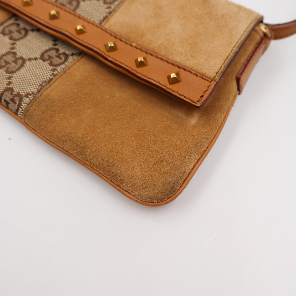 Gucci Two Tone Flap Pochette - 756