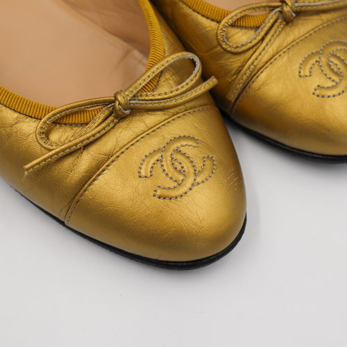 Chanel Ballerina Gold EU 37,5