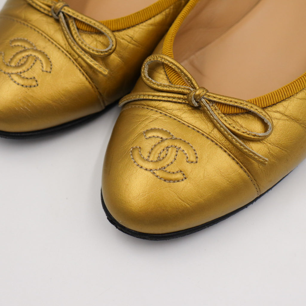Chanel Ballerina Gold EU 37,5