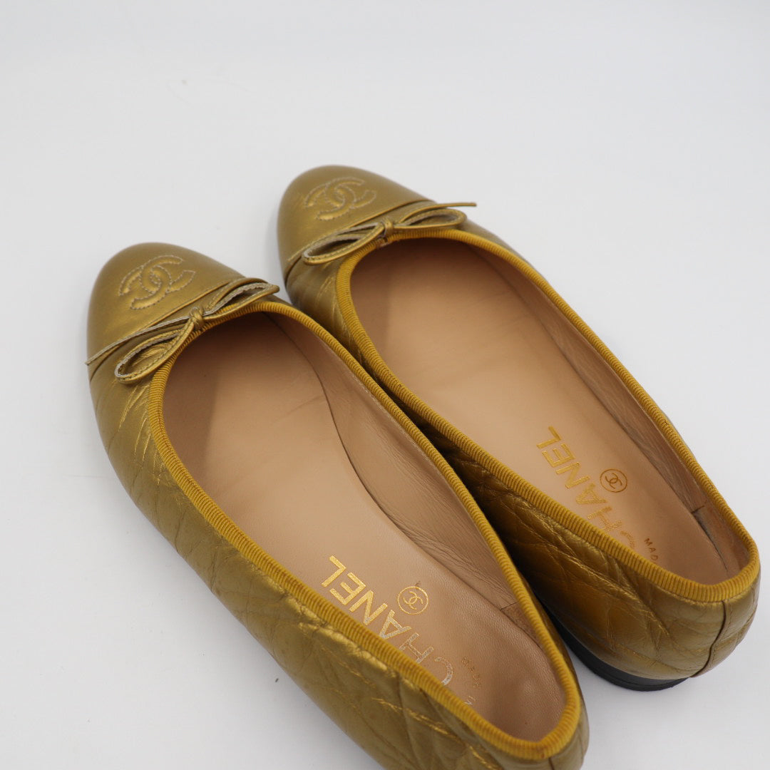 Chanel Ballerina Gold EU 37,5