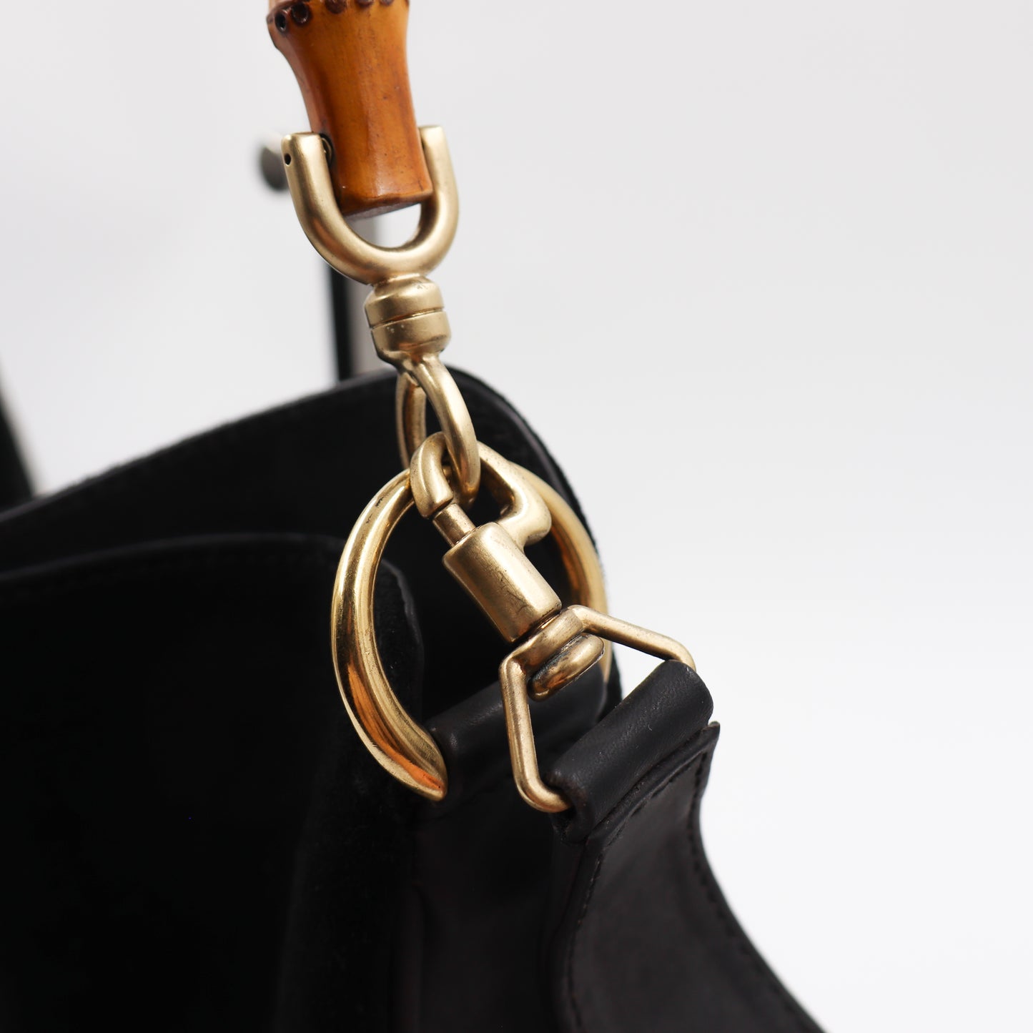 Gucci Bamboo Wildleder Schultergurt - 701