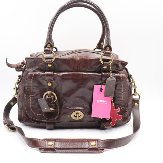 Coach Brown Hobo Tote Bag - 845
