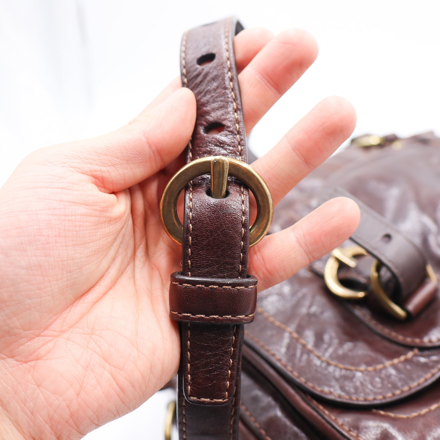 Coach Brown Hobo Tote Bag - 845