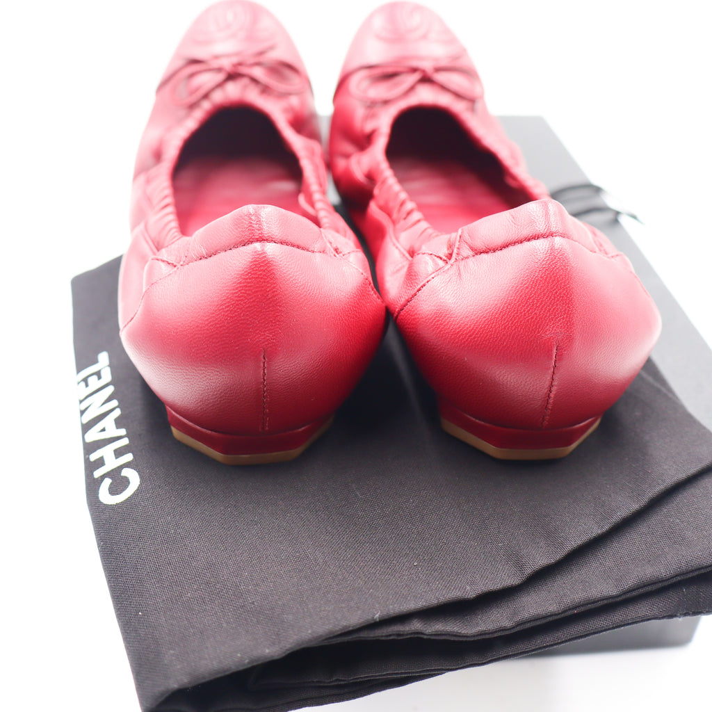 Chanel Ballerina Cherry Red EU 37 -  836