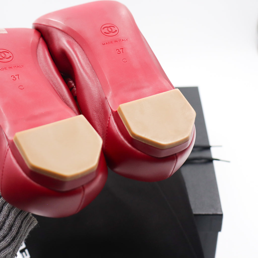 Chanel Ballerina Cherry Red EU 37 -  836