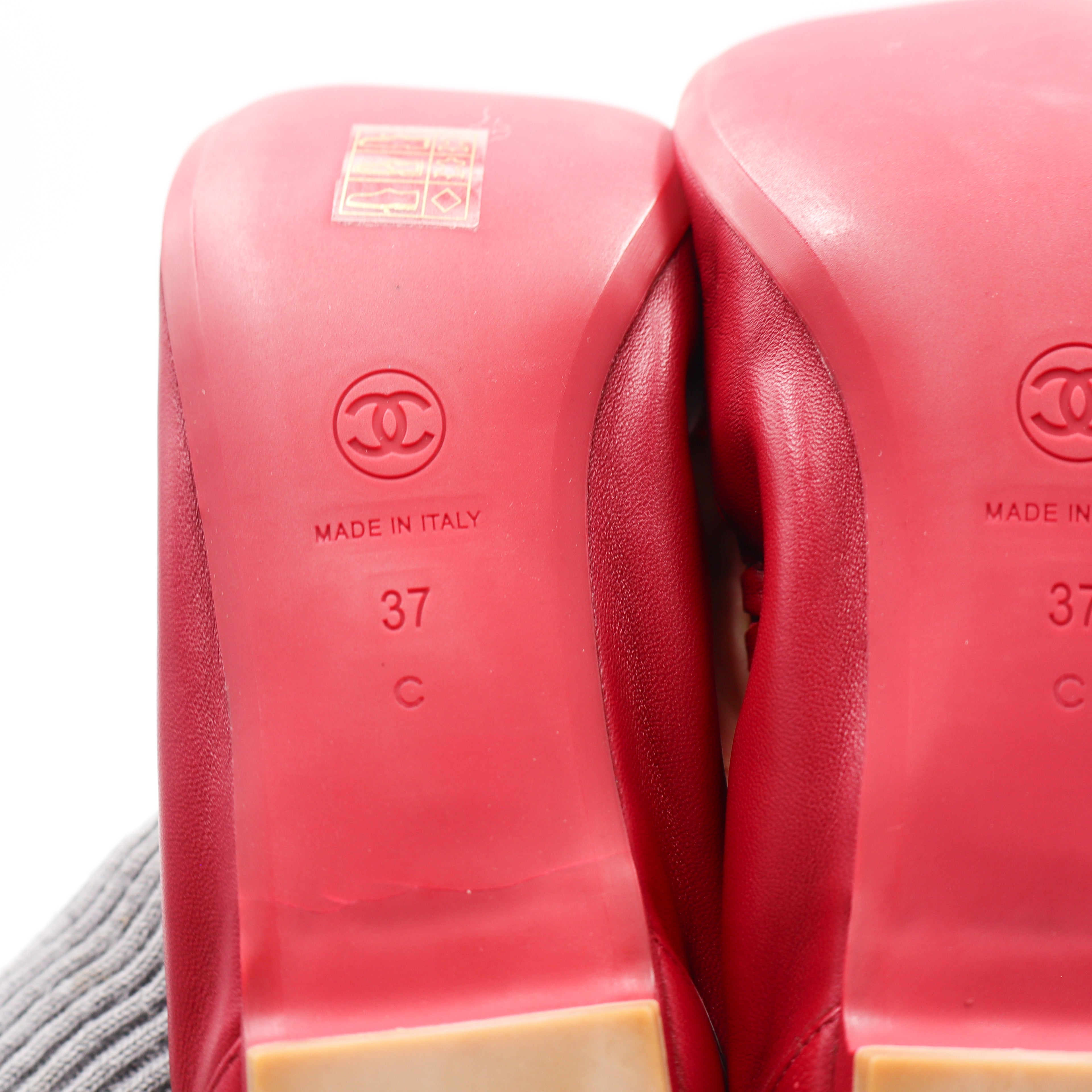 Chanel Ballerina Cherry Red EU 37 -  836