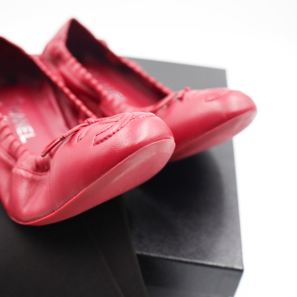Chanel Ballerina Cherry Red EU 37 -  836